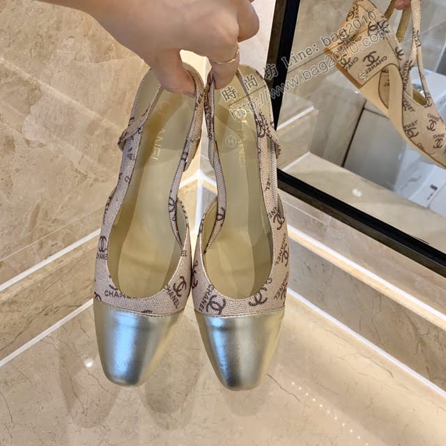 Chanel女鞋 香奈兒時尚經典涼鞋 Chanel中跟涼鞋  naq1099